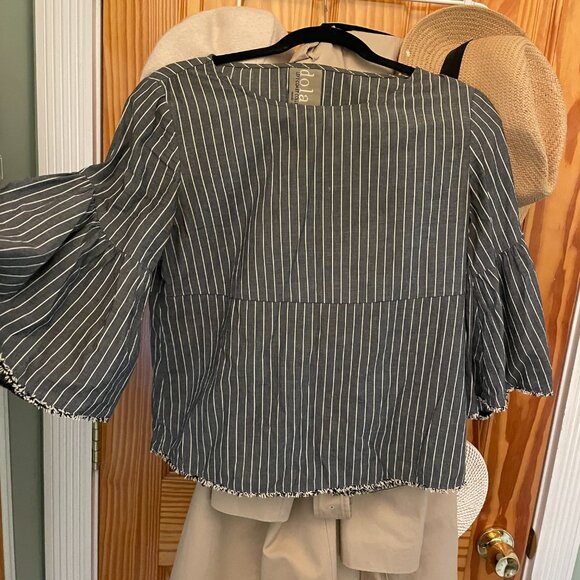 Anthropologie Dolan Striped Bell Sleeve Top - Picture 4 of 6
